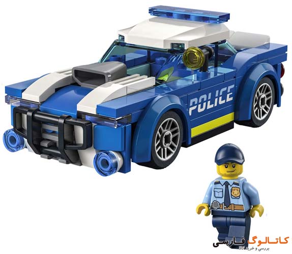 نمای جلوی لگو-60312-ماشین-پلیس-آبی--3-Lego-60312-Police-Car--کاتالوگ-فارسی