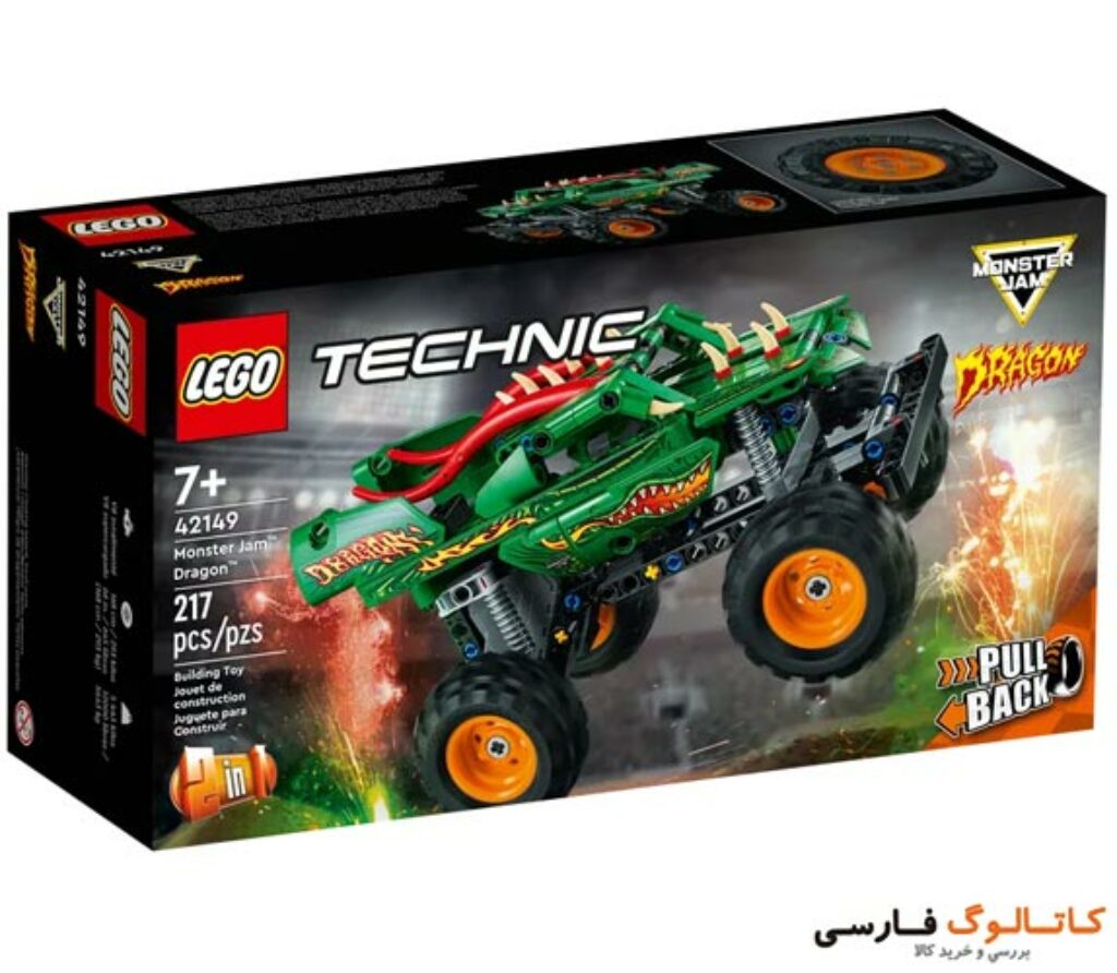 لگو ماشین 5 لگو-تکنیک-42149-ماشین-سبز-Monster-Jam-Dragon