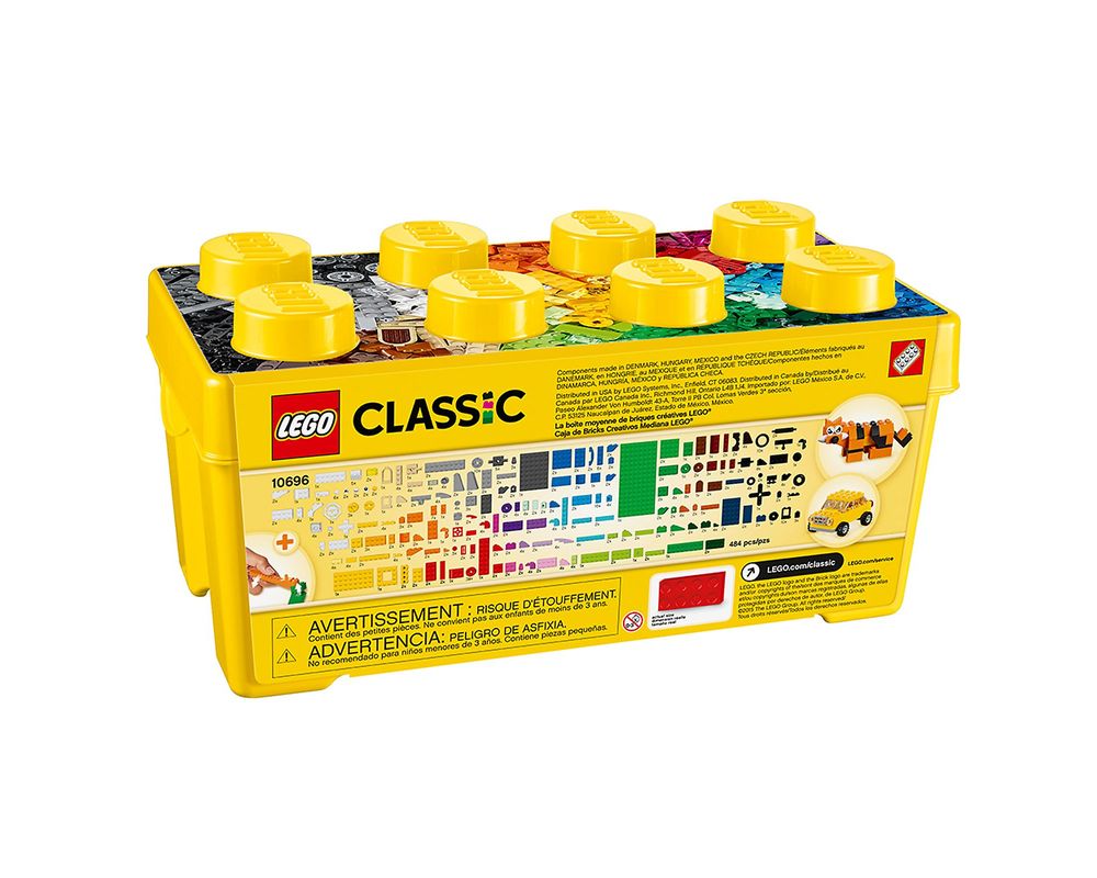 لگو کلاسیک کد 10696 کلاسیک متوسط پشت جعبه پلاستیکی