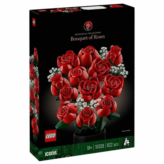لگو دسته گل 10328 Bouquet of Roses روی جعبه